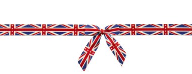 Color ribbon with British flag  clipart