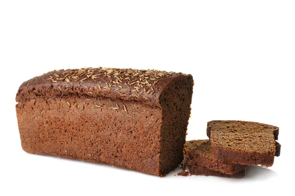 Dark bread and slices — Stock Photo, Image