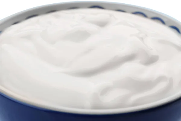 Bowl of delicious yogurt — Stock Photo, Image