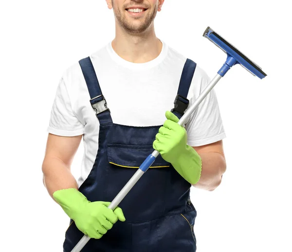 Young window cleaner — Stock Photo, Image