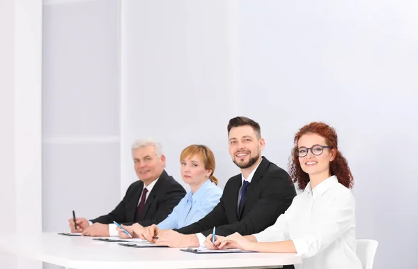 Group of business people in elegant suits — Stock Photo, Image