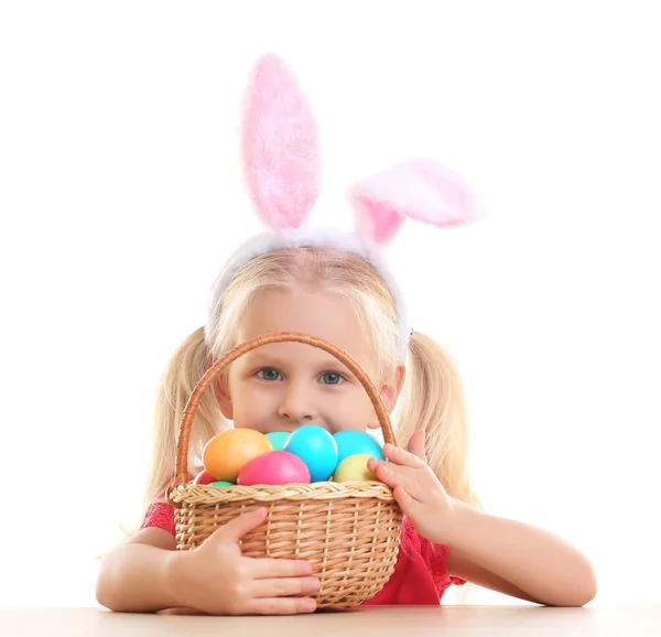 Meisje met bunny oren — Stockfoto