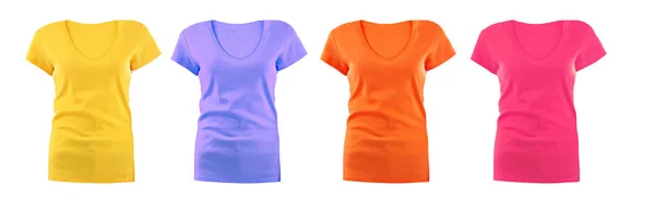 Bunte Frauen-T-Shirts — Stockfoto
