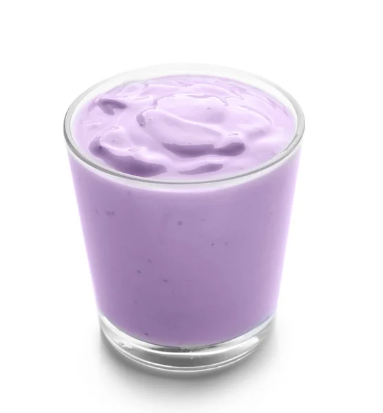 Glass of delicious yogurt — Stock Photo, Image