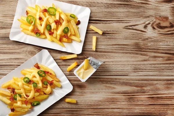 Delicious cheese fries — Stock Photo, Image