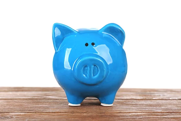 Blauwe piggy bank — Stockfoto