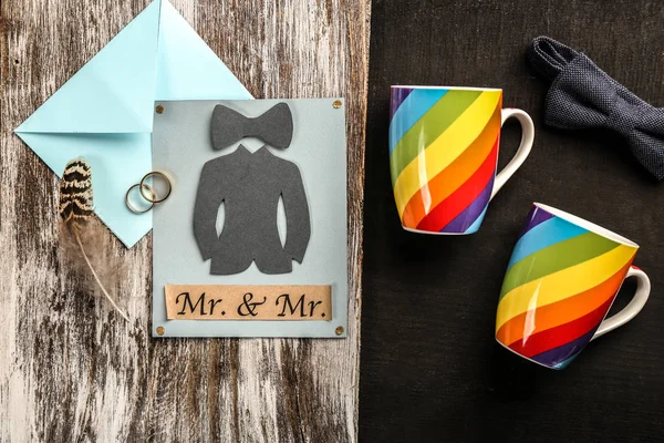 Invitation de carte de mariage gay — Photo