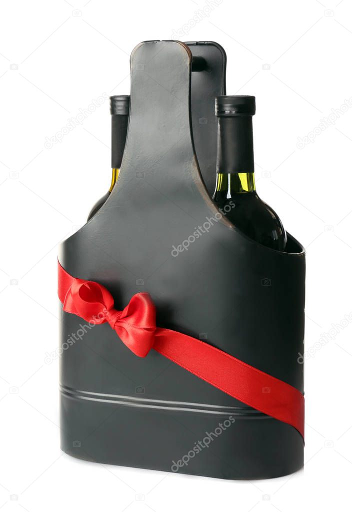 Wine bottles and gift box