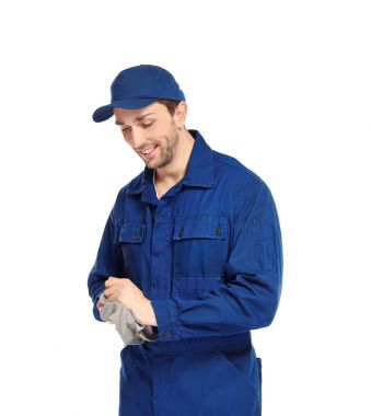 yakışıklı auto makinist  