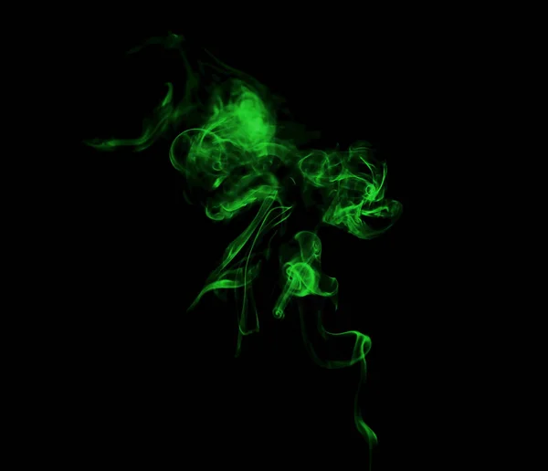 Swirl of green smoke — Stock Photo, Image