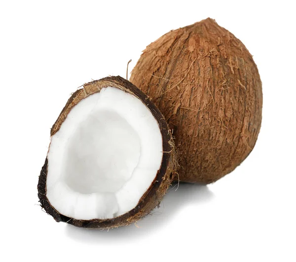 Delicioso coco e metade — Fotografia de Stock