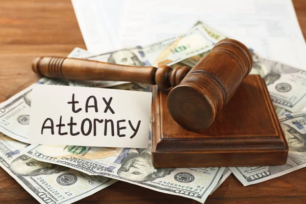 Tarjeta con texto TAX ATTORNEY — Foto de Stock