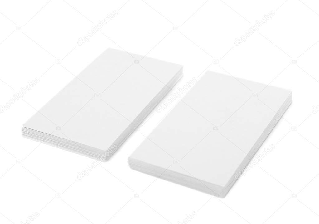 Blank paper cards for branding