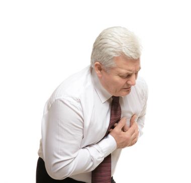 Man suffering from heart attack clipart