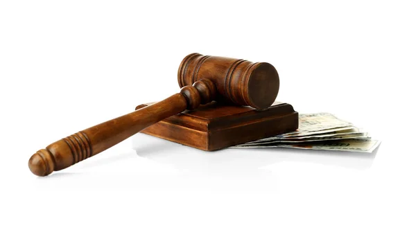 Judge's gavel and money — Stock Photo, Image