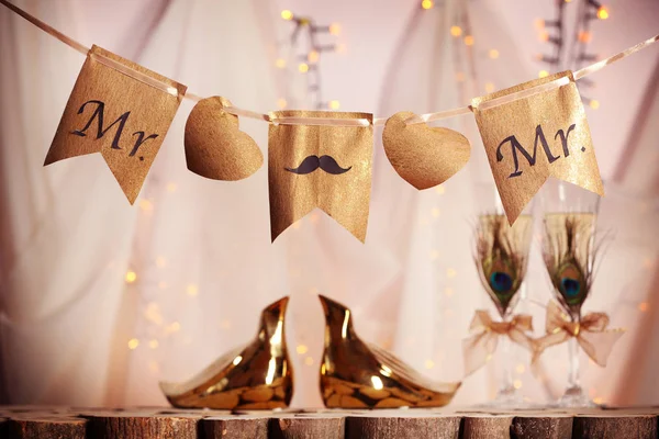 Decorations for gay wedding — Stock Photo, Image