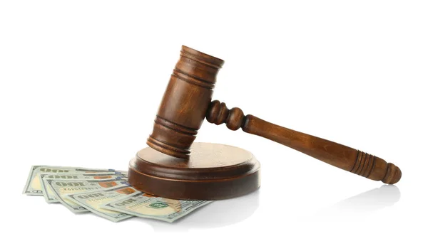 Judge's gavel and money — Stock Photo, Image