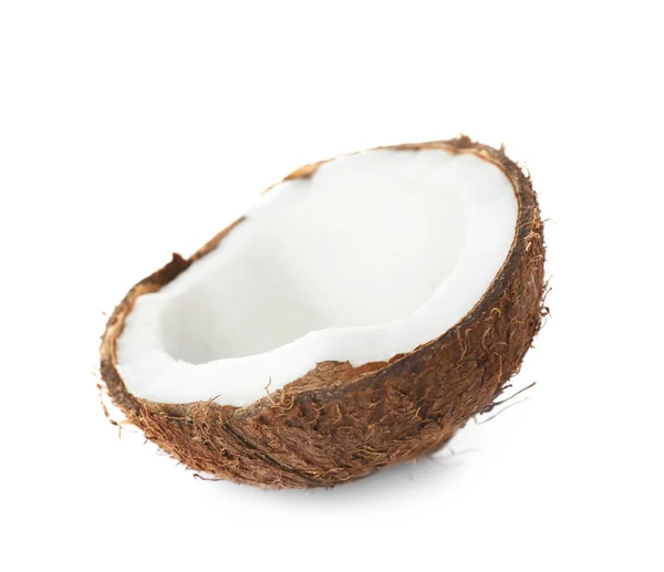 Polovina zralé chutný kokosový — Stock fotografie