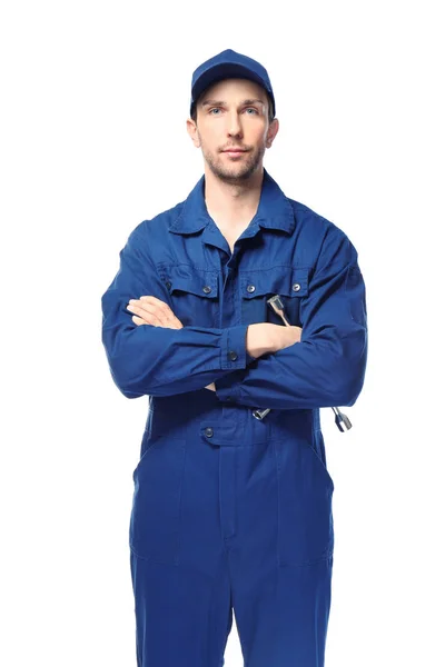 Handsome auto mechanic — Stock Photo, Image