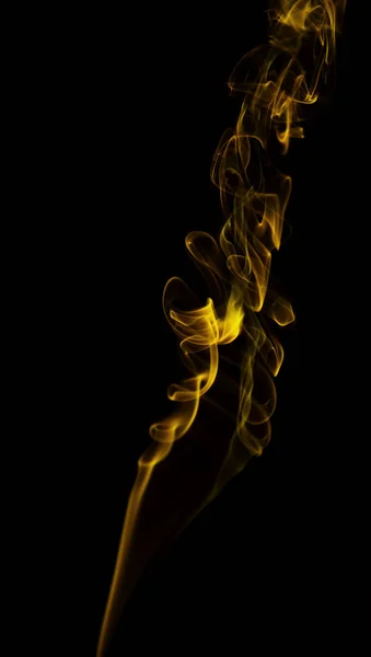 Swirl of yellow smoke — Stock Photo, Image