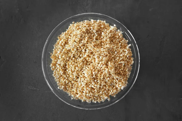 Sprouted organic white quinoa grains — Stock Photo, Image