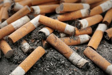 dirty cigarette butts clipart