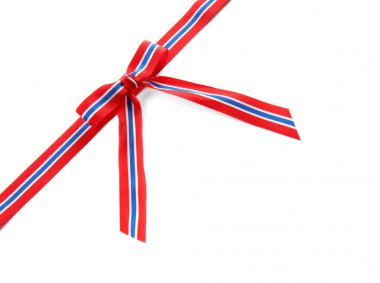 Ribbon bow in colors of Thai flag  clipart
