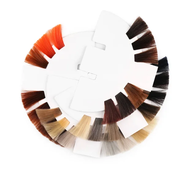 Palette of hair colors samples — Stock Photo, Image