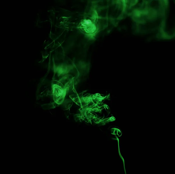 Swirl of green smoke — Stock Photo, Image