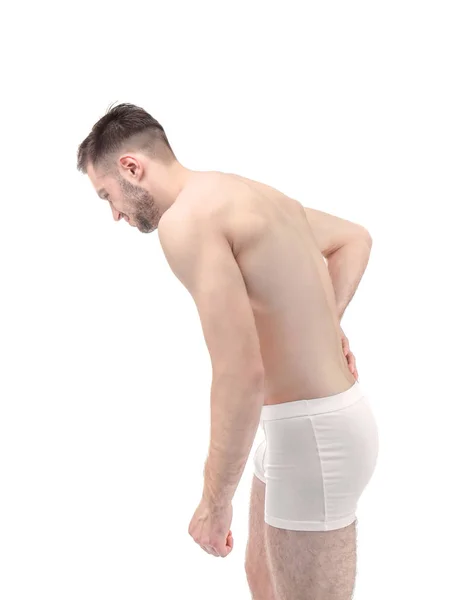 Man suffering from back pain — Stock Photo, Image