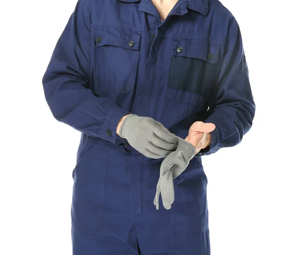 Bilmekaniker i uniform — Stockfoto