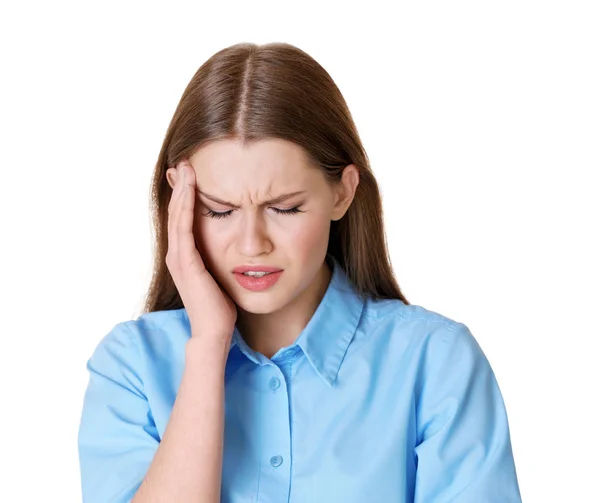 Wanita muda menderita sakit kepala — Stok Foto