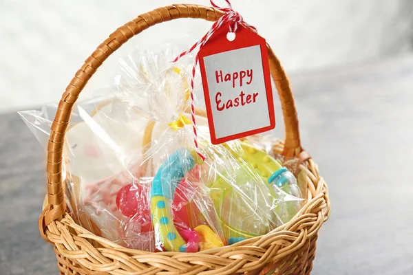 Colorful easter basket — Stock Photo, Image