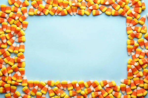 Colorful Halloween candy corns — Stock Photo, Image