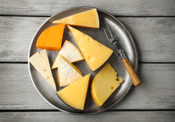 Tray with assortment of cheese