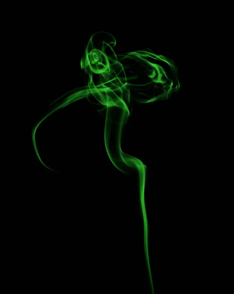 Swirl of green smoke — Stock Photo, Image