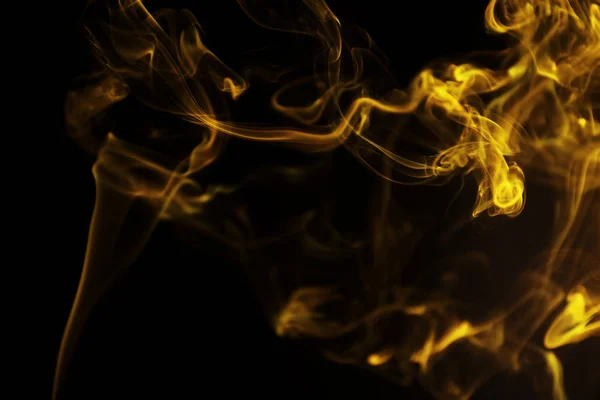 Swirl of yellow smoke — Stock Photo, Image