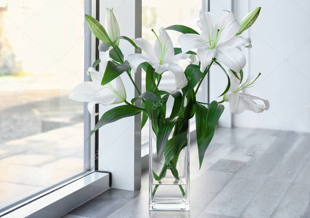 Beautiful white lilies  