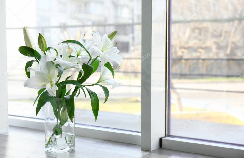 Beautiful white lilies  