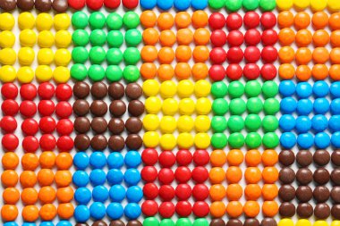 Lezzetli renkli şekerler