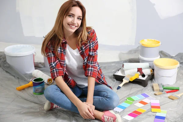 Young worker with tools — Stock Photo, Image