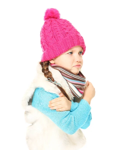 Little girl with cold — Stock Photo, Image