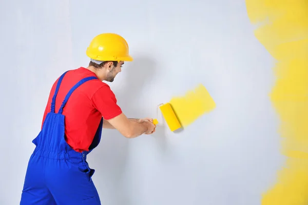 Arbetstagaren måleri vägg — Stockfoto