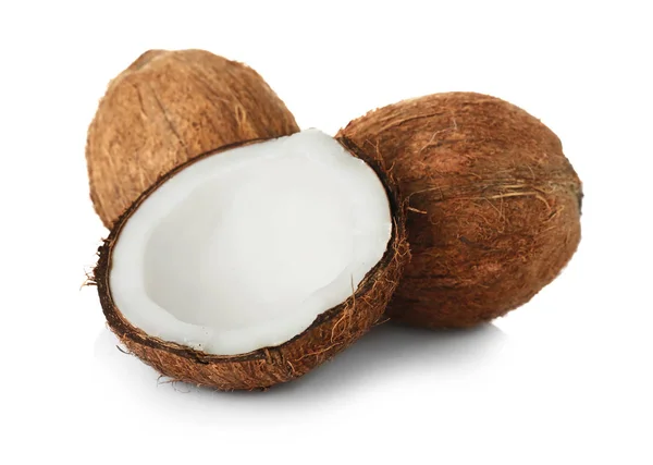 Savoureux noix de coco et la moitié de noix de coco — Photo