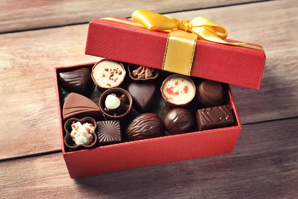 Gift box with delicious candies Stock Picture
