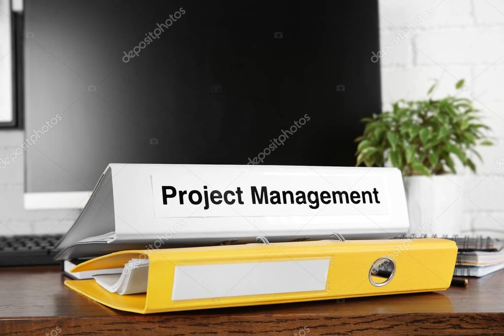 Folder with label PROJECT MANAGEMENT  