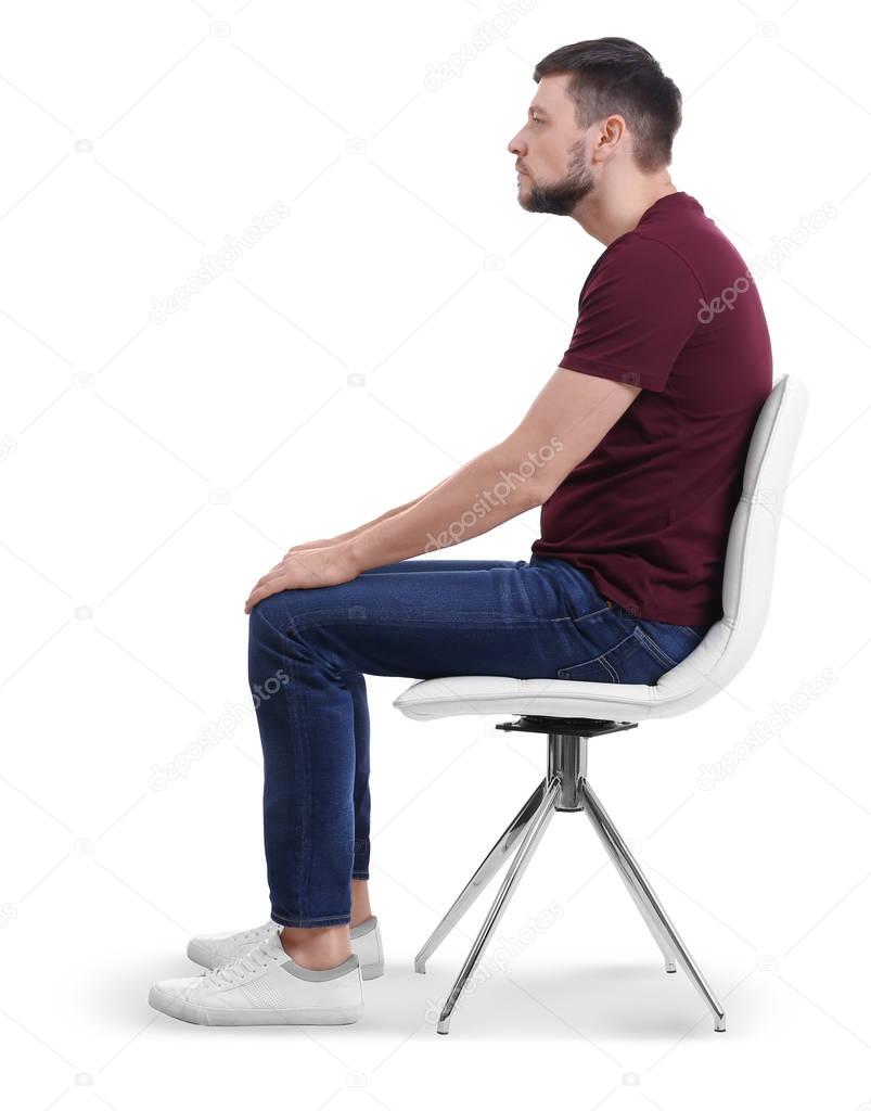  Man sitting on chair 