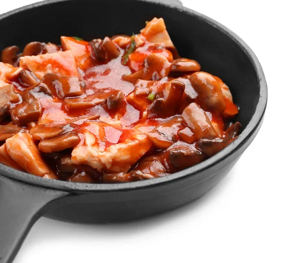 Kyckling cacciatore i stekpanna — Stockfoto