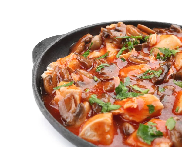 Cacciatore de pollo en sartén — Foto de Stock