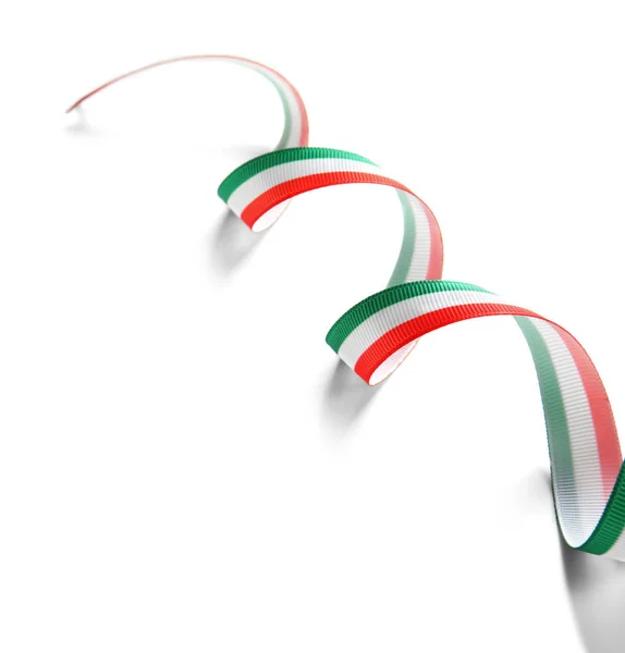 Ribbon in colors of Italian flag — Stock Photo, Image